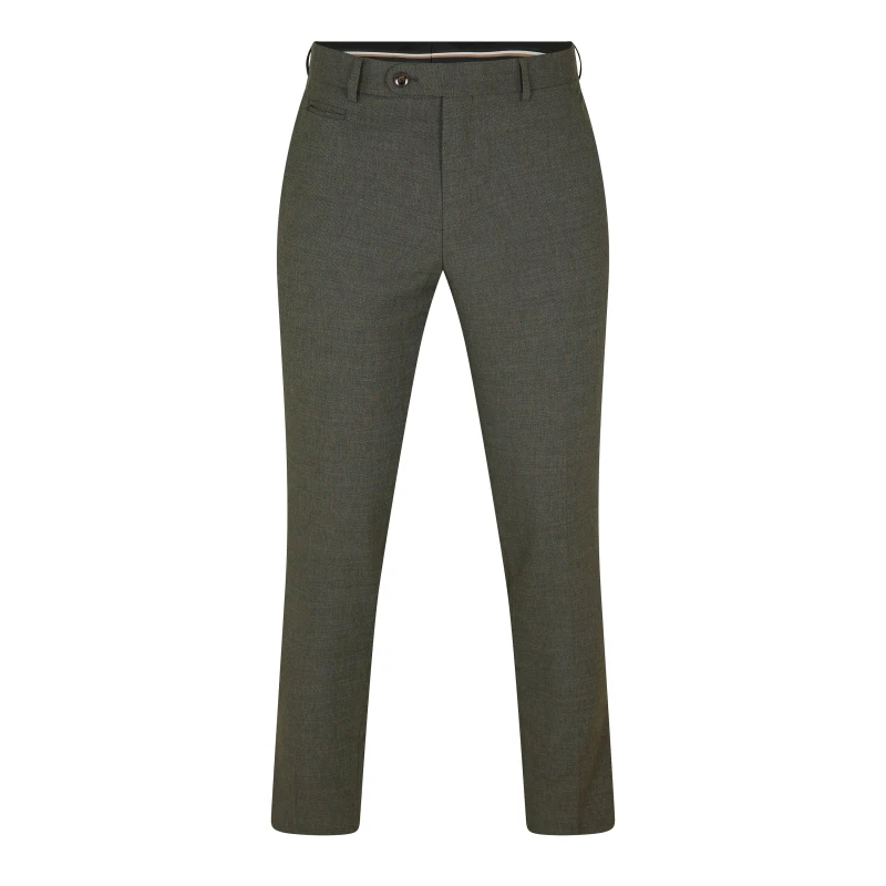 Image of Boss Mens H-Genius-241 Straight Leg Trousers Dark Green male 30