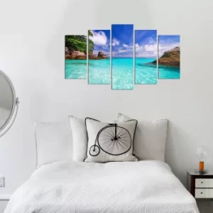 Image of 5MX-78 Multicolor Decorative MDF Painting (5 Pieces)