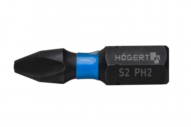 Image of Hogert Technik HT1S701 Screwdriver Bit Tool Steel, Magnetic Tool Steel Screwdriver Bit (5514)
