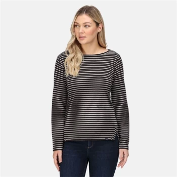 Image of Regatta Fernanda Jersey Top - Black/White