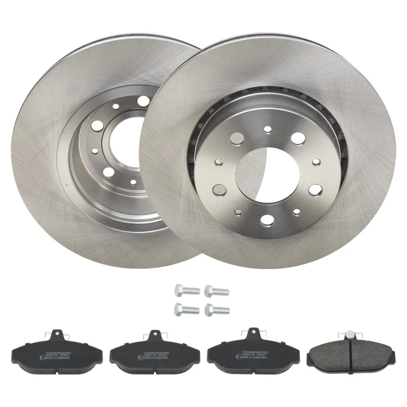Image of RIDEX 3405B2038 Brake disc and pads set Front Axle, Brake Disc Type: internally vented, excl. wear warning contact Brake Set,disc brakes (3405)