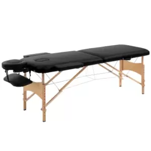 Image of HOMCOM Massage Table Bed Couch Beauty Bed 2 Section Therapy Bed Lightweight Portable Folding Spa Bed Black