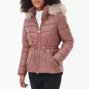 image of Barbour International Island Quilted Shell Hooded Coat - UK 14