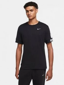 image of Nike Repeat 2.0 Tape Reflective T-Shirt - Black, Size L, Men