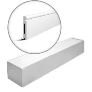 Image of NMC FL4-box WALLSTYL Noel Marquet 1 Box 6 pieces Skirting timeless classic design white 12 m - white