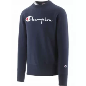 Image of Champion Navy Embroidered Script Logo Sweatshirt