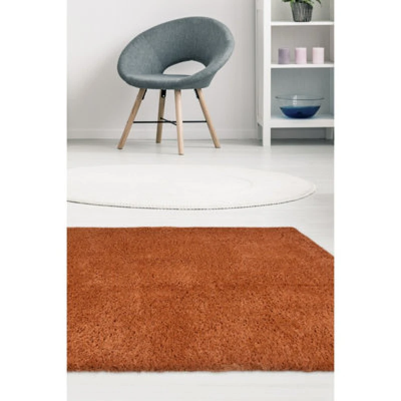 Image of Snug Plain Terracotta 120X170cm Rug P116A- SG044 12