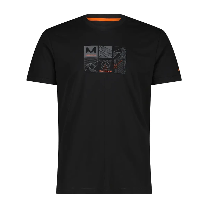 Image of CMP Pique T-Shirt with Print CMP Noir Male S