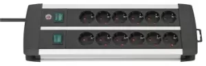 Image of Brennenstuhl 1391000912 power extension 3m 12 AC outlet(s) Indoor...