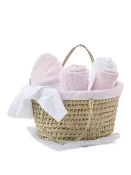 Image of Clair De Lune Marshmallow Baby Gift Basket- Pink