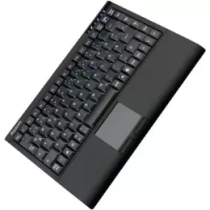 image of Keysonic ACK-540U+ USB Keyboard German, QWERTZ, Windows Black Built-in touchpad, Mouse buttons