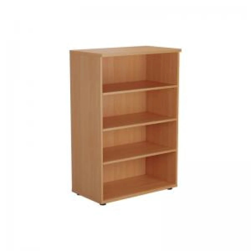 Image of Jemini Wooden Bookcase 800x450x1200mm Beech KF810216