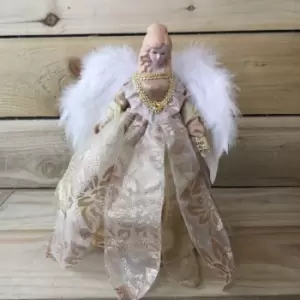Image of Premier 30cm Gold With Glitter Detailing Angel Tree Topper