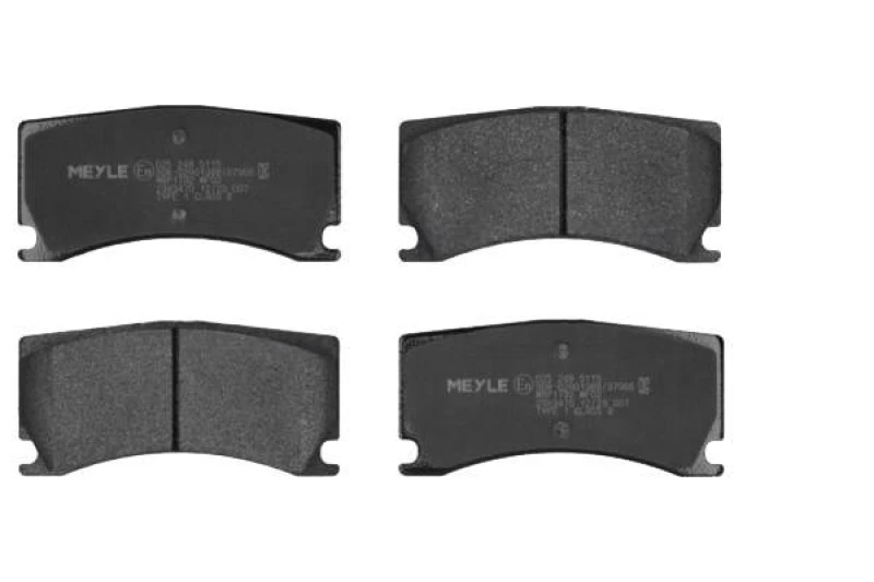 Image of MEYLE 025 248 5115 Brake pad set not prepared for wear warning indicator, Original Quality, with anti-squeak plate Brake Pad Set,disc brake (402)