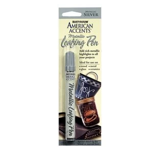 Image of Rust-Oleum American accents Silver effect Leafing pen 9.3ml