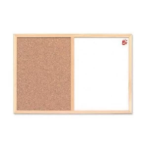 image of 5 Star Office 900 Cork and Drywipe Combination Noticeboard