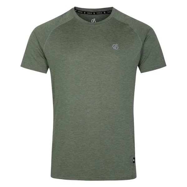 image of Dare 2B Mens Persist Lightweight Wicking Super Soft T Shirt XS- Chest 36', (92cm) Lichen Green Marl DMT595-RSF-XS