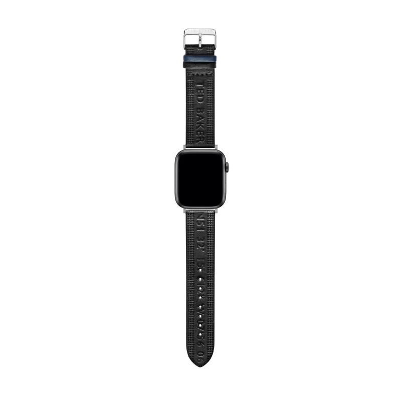 Image of Ted Baker TBJ Leather Watch Strap - Black One Size