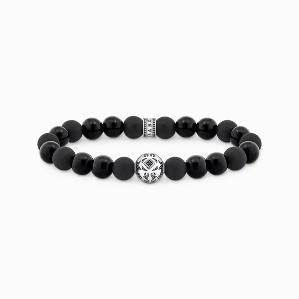 Image of Thomas Sabo Sterling Silver Sterling Silver Obsidian Zirconia Black Br