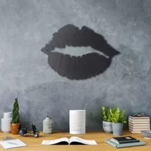 Image of Lip Black Decorative Metal Wall Accessory