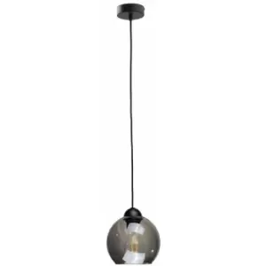 image of Netlighting Yuno Dome Pendant Ceiling Light Black, 15cm, 1x E27