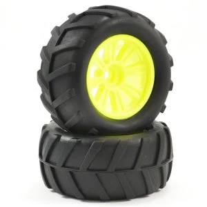 Image of Ftx Comet Monster Front Mounted Tyre & Wheel Yellow