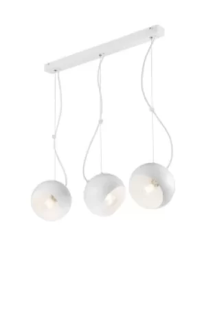 Image of Inez Bar Pendant Ceiling Light White, 3x E27