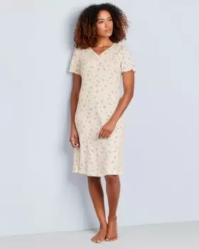 Image of Cotton Traders Womens Pointelle Nightie in Purple