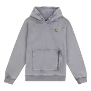 Image of Lyle & Scott Kids Acid Wash BB Oth Hoodie - Castlerock - 9/10