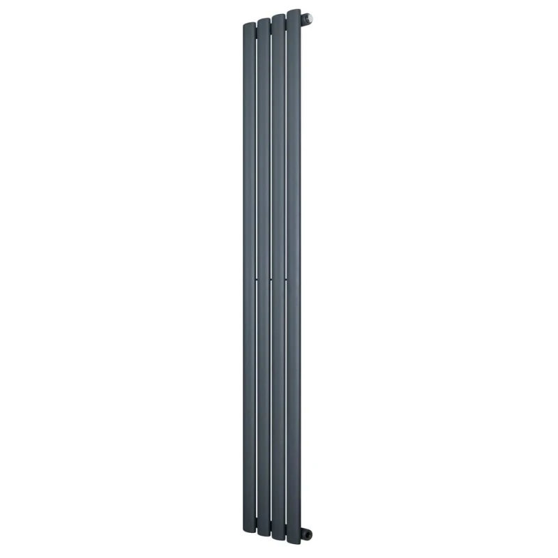 Image of Monstershop Oval Single Column Radiator - 1600 x 240mm - Anthracite Grey Grey Unisex