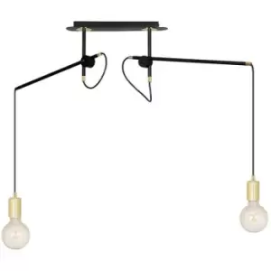 Image of Emibig Artemis Black Pendant Ceiling Light 2x E27