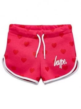 Hype Girls Heart Runner Short - Pink, Size Age: 14 Years, Women