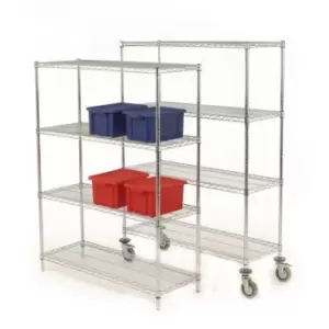 image of Slingsby J631836MOB - Economy Wire Shelving Units Mobile Shelving Unit 457 x 914