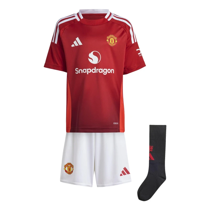 Image of adidas Manchester United Home Minikit 2024 2025 Infants - Red Red 3 - 4 Years