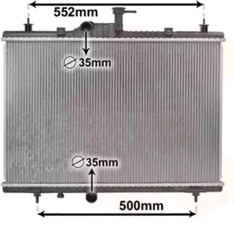 Image of VAN WEZEL 43002603 Engine radiator Aluminium, Brazed cooling fins Radiator,engine cooling (470)