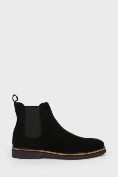 Image of Mens Suede Black Chelsea Boots