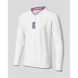 Image of Castore England Cricket Knitted Sweatshirt 2023 Mens - White