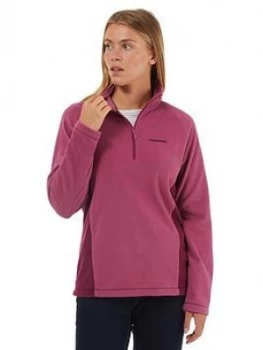 image of Craghoppers Miska Half Zip Fleece Top - Pink, Size 8, Women