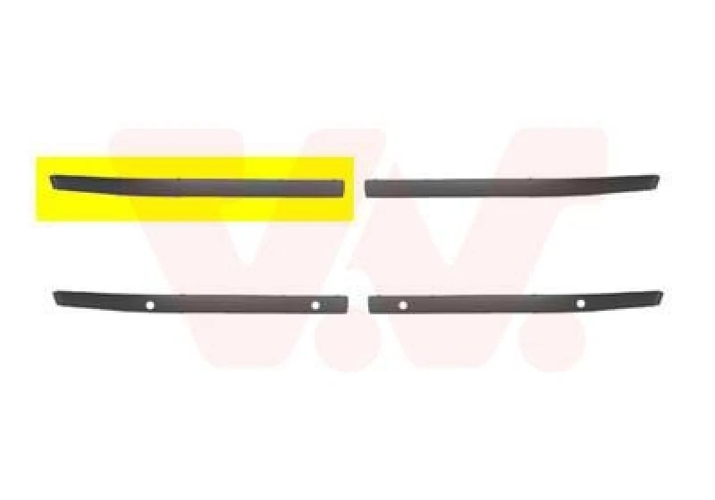Image of VAN WEZEL Bumper moulding VAN WEZEL 0637584