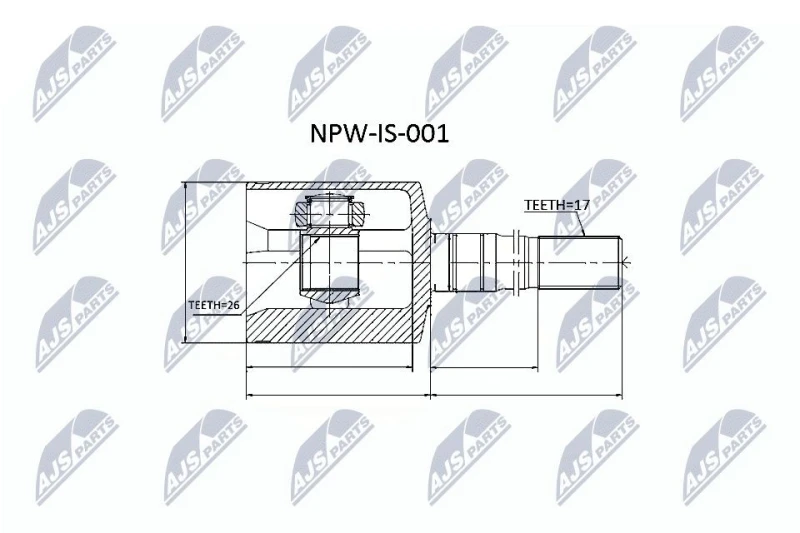 Image of NTY CV joint kit NTY NPW-IS-001