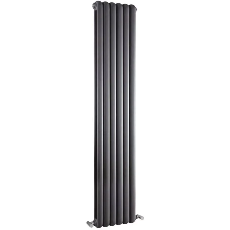 Image of HUDSON REED Hudson Reed - Salvia Double Designer Vertical Radiator 1500mm h x 377mm w - Anthracite hsa006
