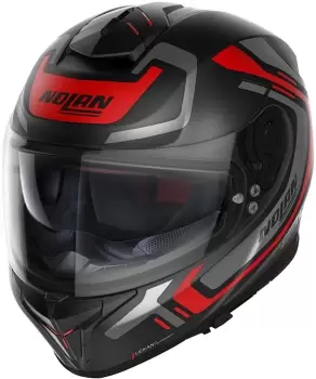 Image of Nolan N80-8 Ally N-Com Helmet, black-red, Size 2XL, black-red, Size 2XL