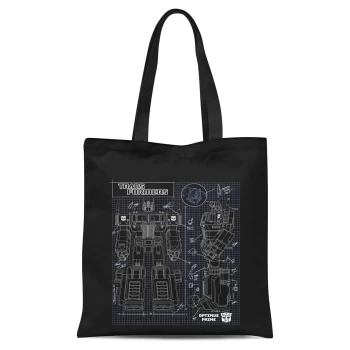 image of Transformers Optimus Prime Schematic Tote Bag - Black