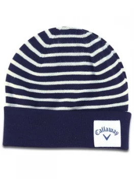 Image of Callaway Stripe Knit Beanie Blue