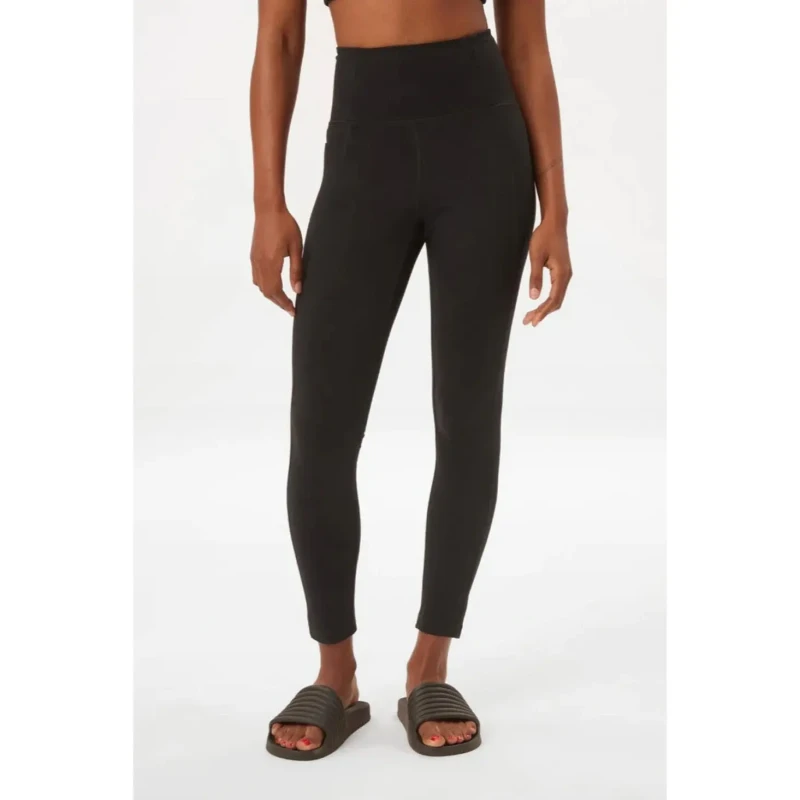 Image of Girlfriend Collective Womens 7/8 leggings Girlfriend Collective Compressive High-Rise Noir Female 2XL