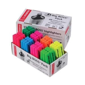 image of STABILO BOSS Original 2 5mm Chisel Tip Highlighters Assorted Colours 1