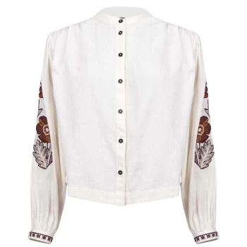 image of Scotch and Soda Embroidered Blouse - Cream 0003