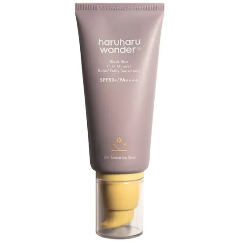 Image of HARUHARU WONDER [Haruharu Wonder] Black Rice Pure Mineral Relief Daily Sunscreen SPF 50+ PA++++ 50ml