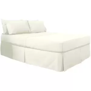 Image of Belledorm Easy Fit Pleated Platform Valance (Double) (Ivory) - Ivory