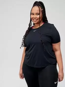 Image of Nike The One Dri-FIt Tee (Curve) - Black, Size 18-20=1X, Women